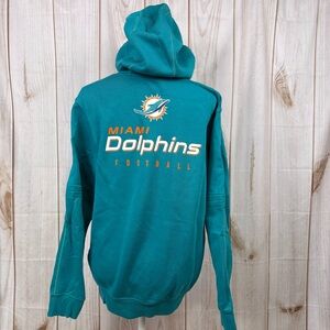 Nike Miami Dolphins Pullover Fleece Mid-Weight NFL Team Hoodie Aqua Size Small